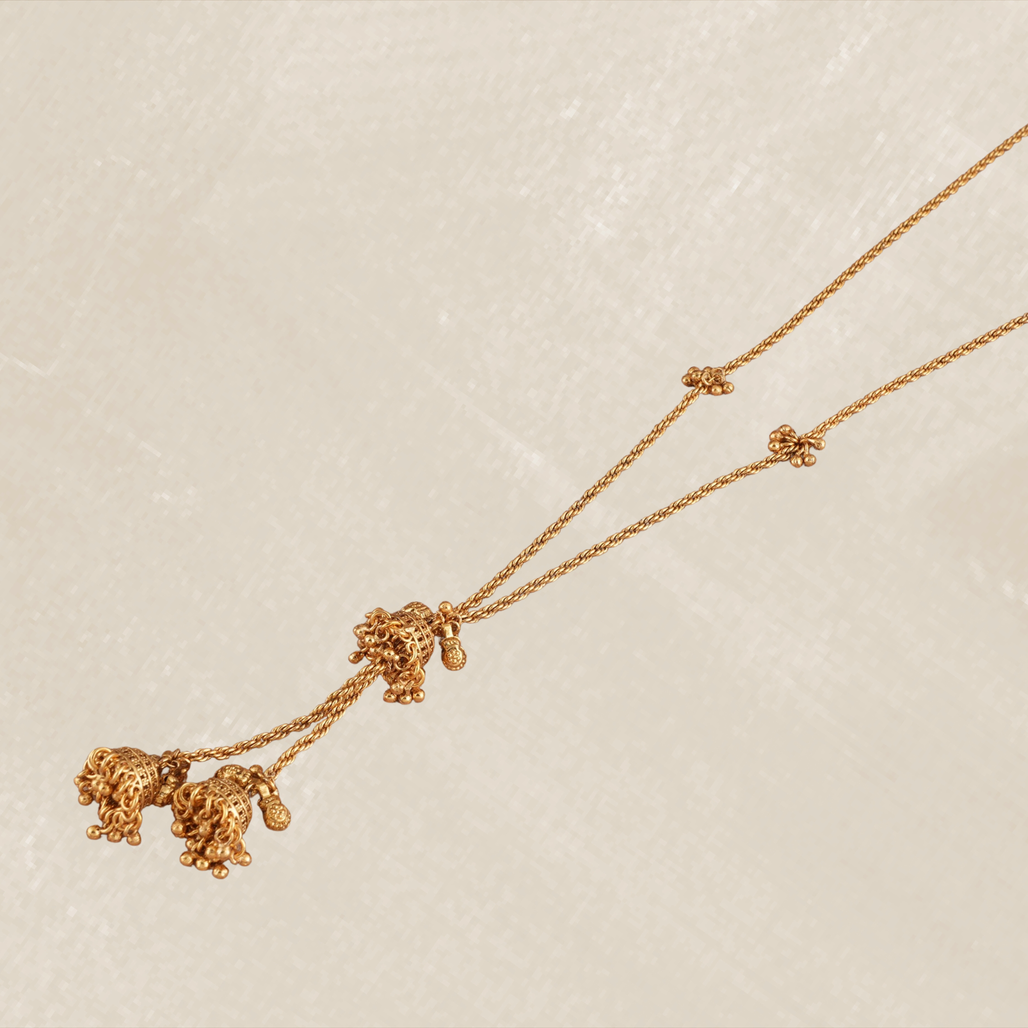 Stunning Antique Gold Pendant Set with Jhumka Earrings | Traditional Jewellery